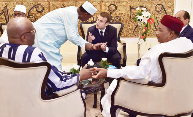 Macron et dirigeants Africains