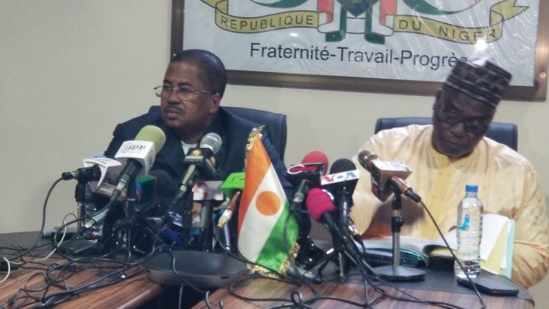 Point presse Ministre Justice et Petrole Niger