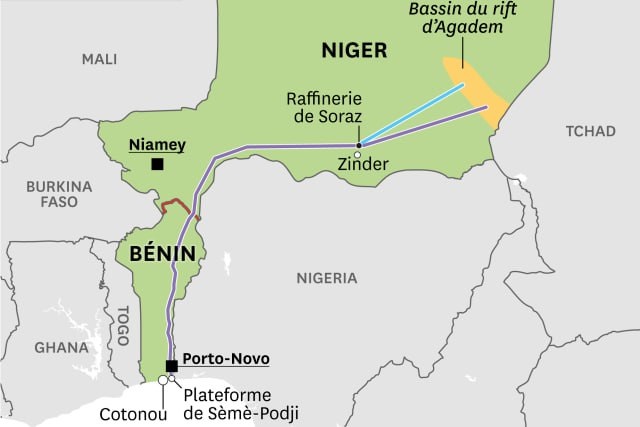 carte Niger Benin