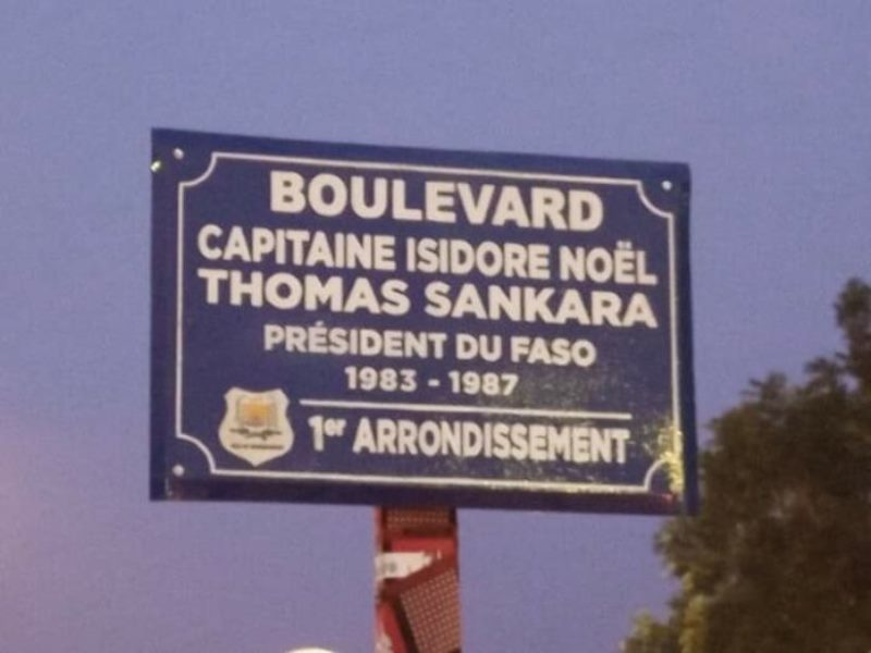 pancarte boulevard Capitaine Sankara