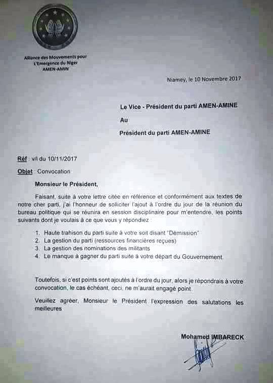 Lettre Mohamed Mbareck a Tchiana