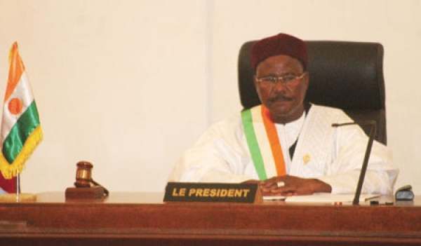 Amadou Salifou prononcant son discour
