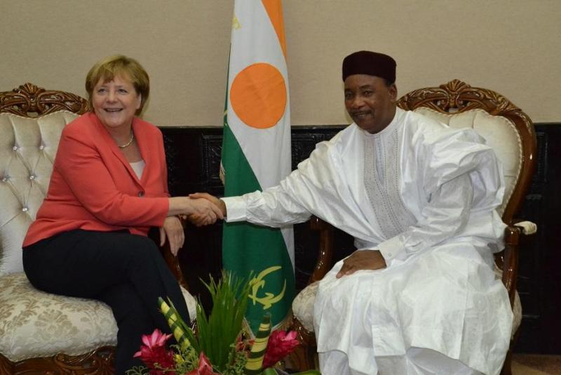 Angela Merkel et Issoufou a Niamey