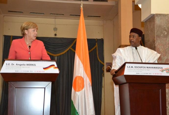 Issoufou et Angela Merkel a Niamey