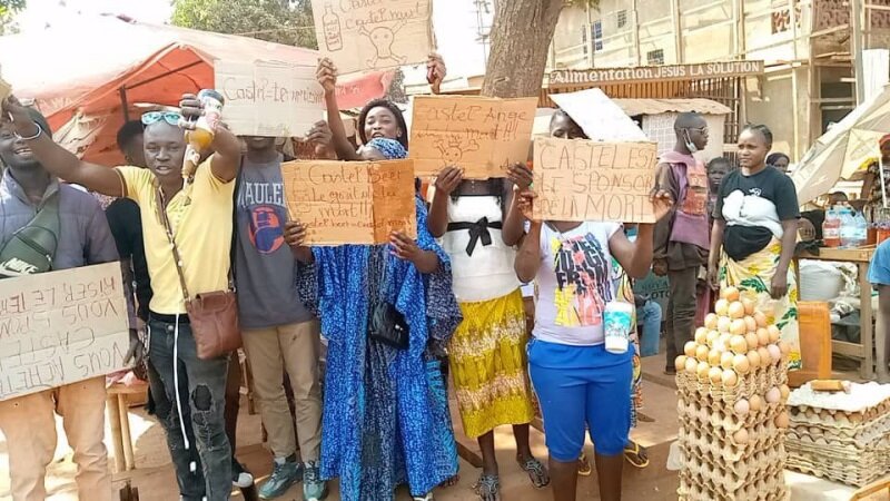 Manifestation anti Castel Centrafrique