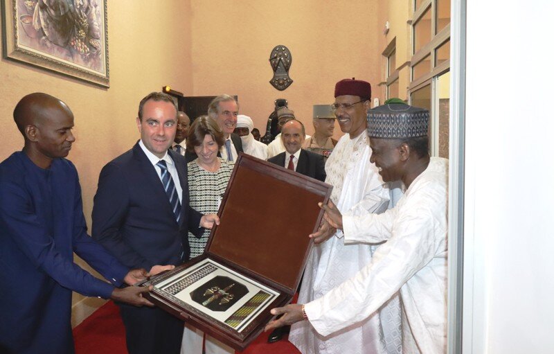 Visite ministres Francais Presidence Niger BIS1