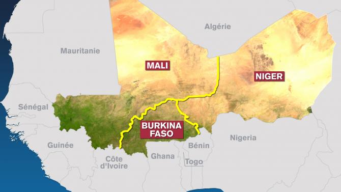 carte Niger Mali