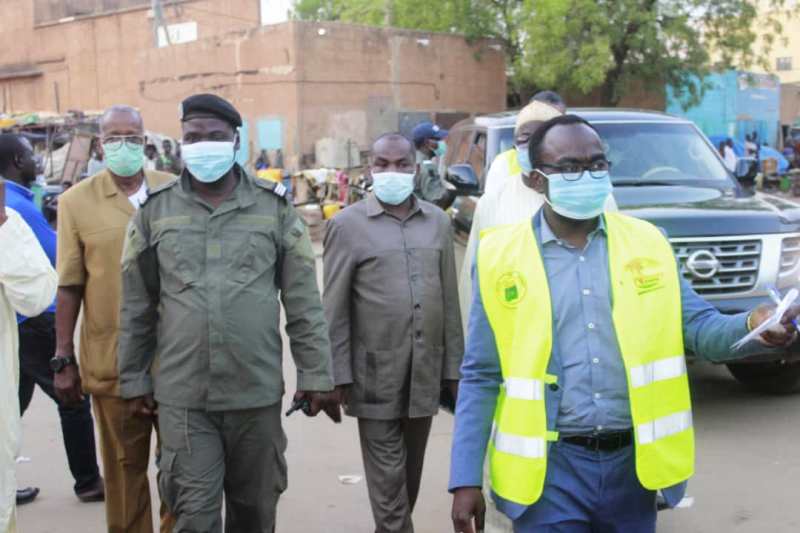 Operation desinfection Grand marche de Niamey