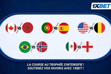 Les matchs à élimination directe montent en puissance : 1xBet vous présente les principales affiches des huitièmes de finale du Championnat du monde